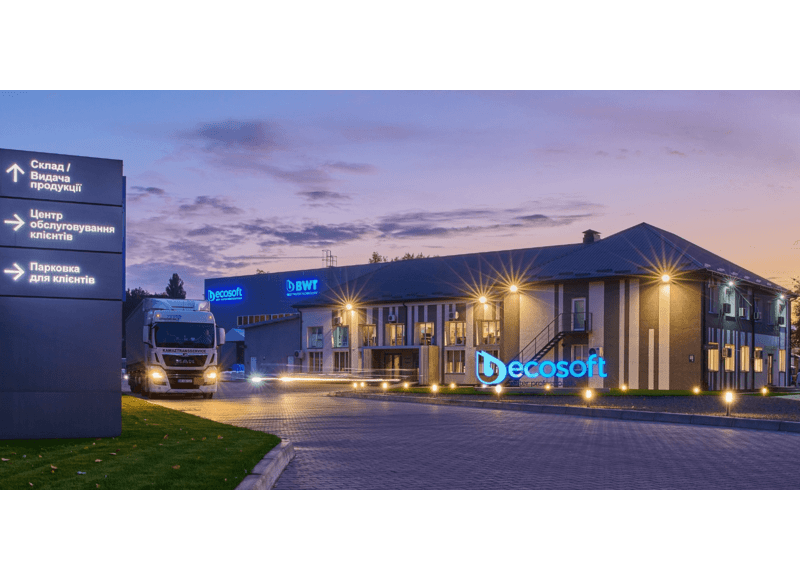 Building at dusk